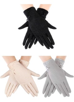 Women's Sun Protective Gloves - UV Protection Sunblock Touchscreen Gloves for Summer Driving and Riding