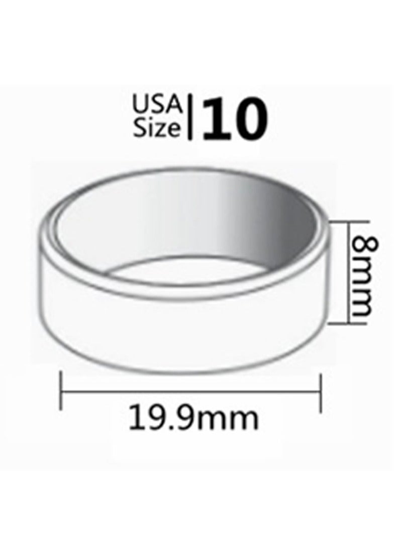 Titanium Wedding Band Steel Ring For Men And Women Size 10 - Image 5