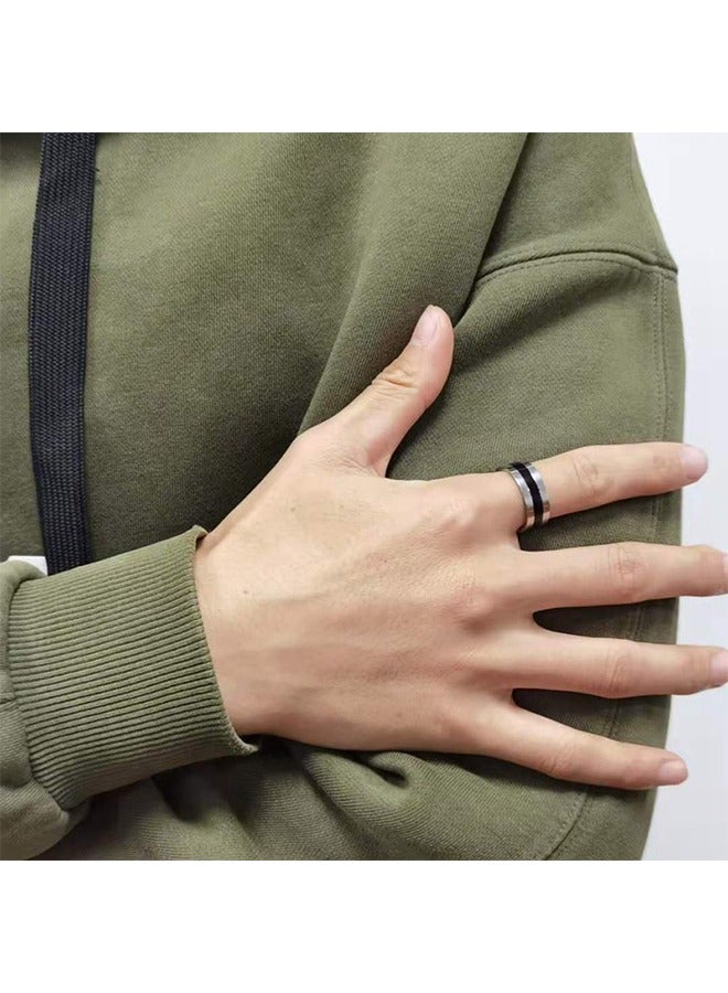 Titanium Wedding Band Steel Ring For Men And Women Size 10 - Image 4