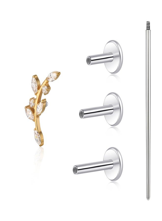 limerencia F136 Hypoallergenic Titanium 18G Internal Thread Piercing Jewelry,6mm 8mm 10mm G23 Flat Back Stud Earring for Women Men Tragus Cartilage Helix Conch Medusa Nose(1PC) - Image 1