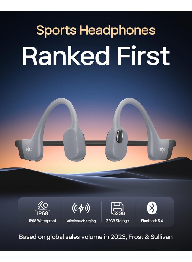 شوكز سماعات الرأس بتقنية التوصيل العظمي OpenSwim Pro - لاسلكية، IP68، بلوتوث 5.4، سعة تخزين 32GB MP3 - Image 2
