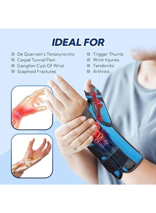 Thumb Spica Splint with Wrist Support for De Quervain’s Tenosynovitis, Carpal Tunnel Syndrome, Trigger Thumb, Arthritis and Wrist Injuries – Left Hand (Medium) - Image 1