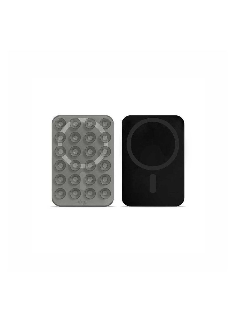 دريب ستاند لاصق مغناطيسي للجوال بتصميم شفاف واسود أنيق، يمنحك قبضة ثابتة واستخدام عملي على أي سطح معدني.مصنوع من سيليكون ناعم ومتين، ويجمع بين الأناقة والوظيفة في قطعة واحدة.