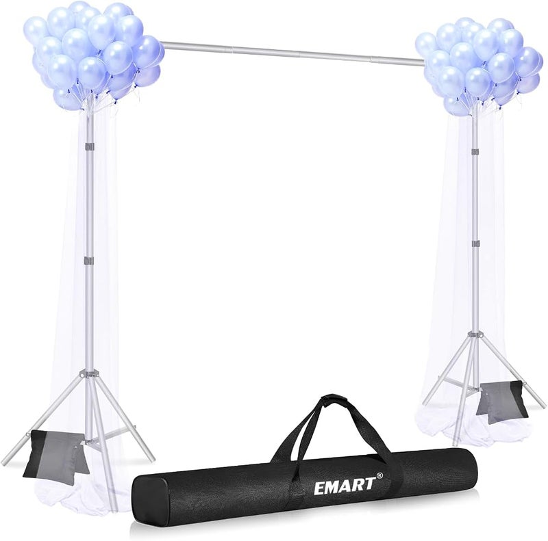 EMART Backdrop Stand 10x7ft(HxW),Background Support for Photography,Silver - Image 2