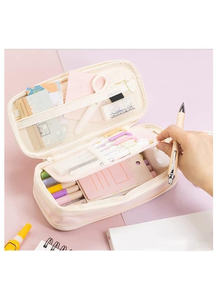 Generic - Colorful Large Storage Pencil Box Pen Bag with Zipper Large Capacity Storage Bag, Suitable for Office Travel Storage Box - Image 1