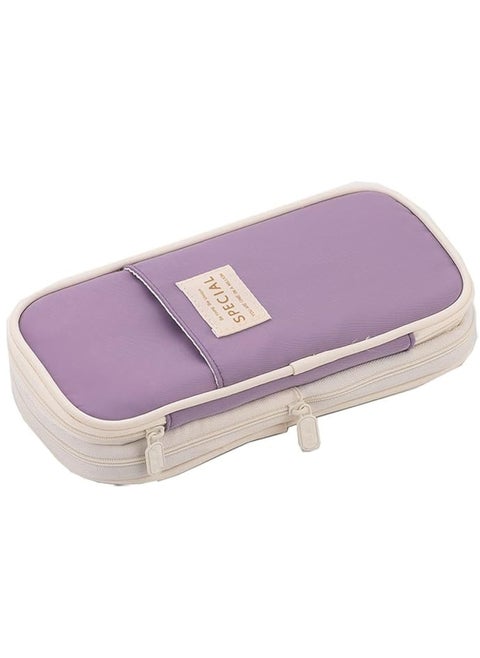 Colorful Large Storage Pencil Box Pen Bag with Zipper Large Capacity Storage Bag, Suitable for Office Travel Storage Box