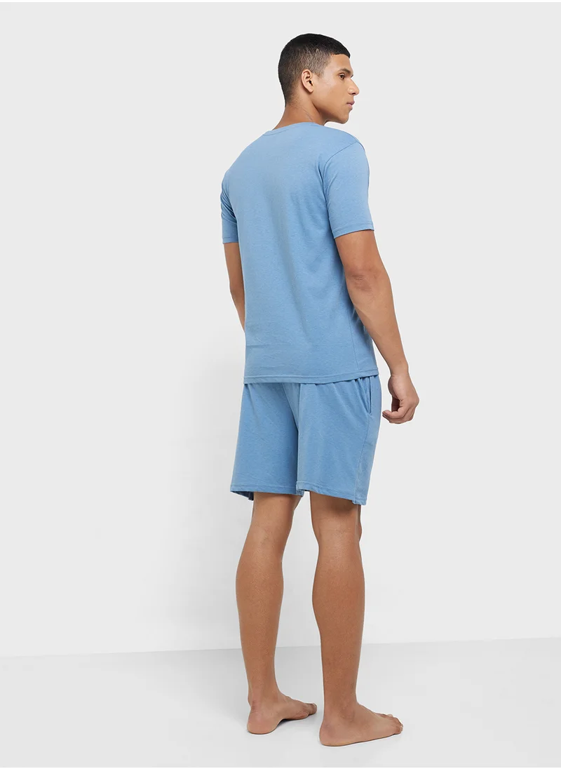 سفنتي فايف Nightwear T-Shirt & Shorts Set