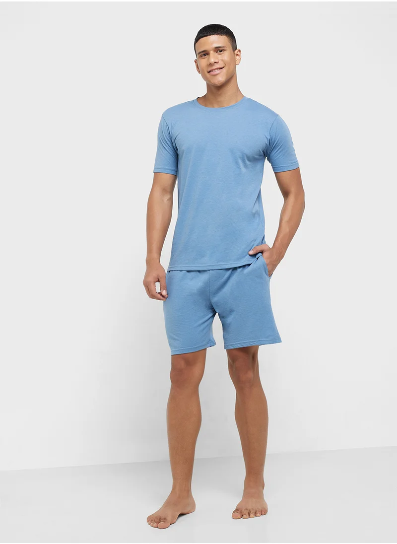 سفنتي فايف Nightwear T-Shirt & Shorts Set