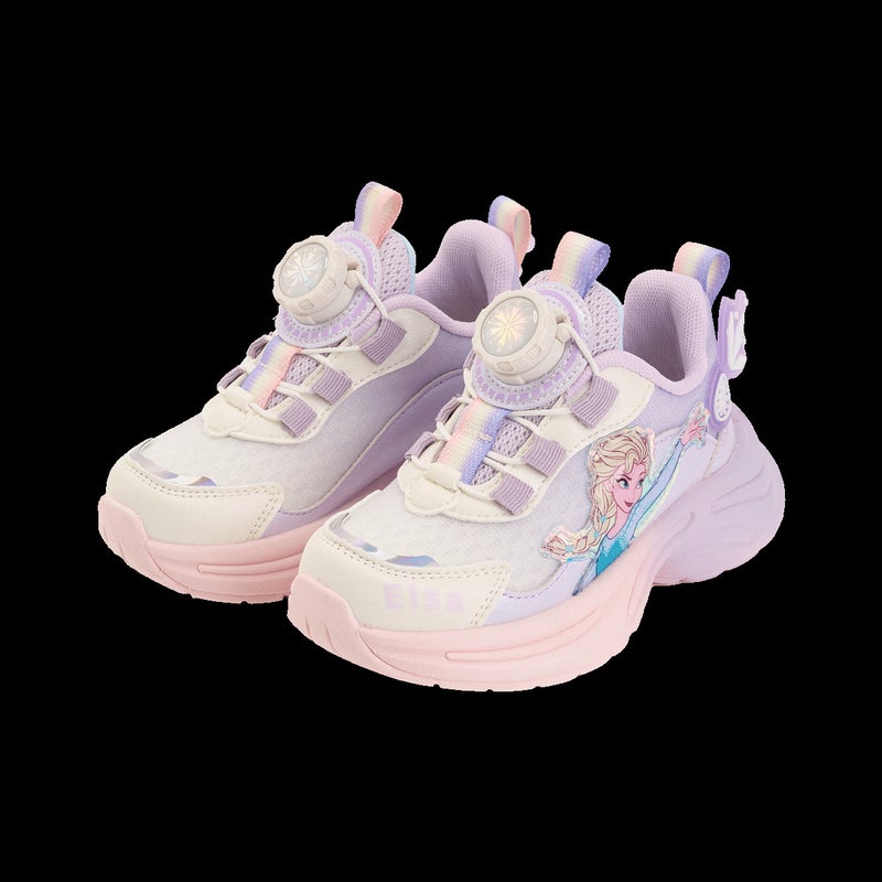 Disney Girls' Dad Shoes 6-12 Years Old Kidsren'S Shoes Girls Princess Elsa Sneakers Gradient Casual Shoes - Image 1