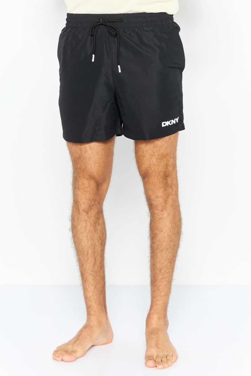 DKNY Men Brand Logo Board Shorts, Black  - Image 1