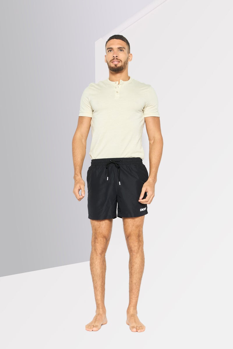 DKNY Men Brand Logo Board Shorts, Black  - Image 2