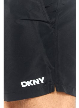 DKNY Men Brand Logo Board Shorts, Black  - Image 3