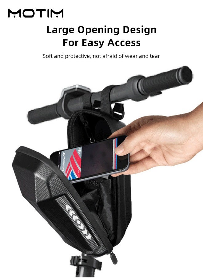 Motim Universal Electric Scooter Bag Bike Bag, Waterproof EVA Handlebar Bag Front Frame Hanging Bag Pouch for Electric Scooter/Bike/Motorcycle, 2L for Mobile Phones, Glasses, Headphones  - Image 5