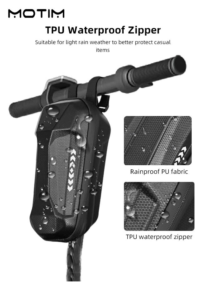 Motim Universal Electric Scooter Bag Bike Bag, Waterproof EVA Handlebar Bag Front Frame Hanging Bag Pouch for Electric Scooter/Bike/Motorcycle, 2L for Mobile Phones, Glasses, Headphones  - Image 4