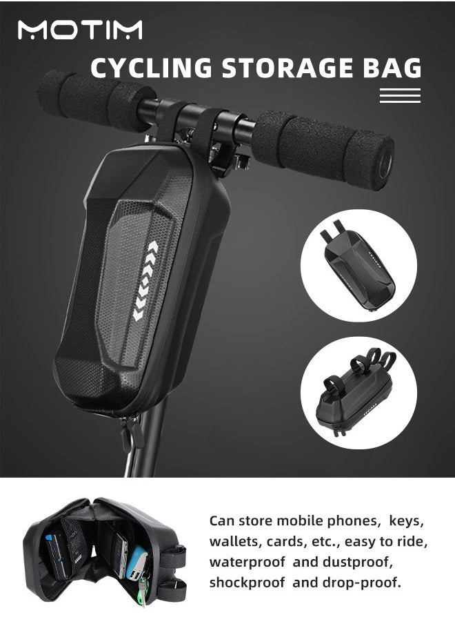 Motim Universal Electric Scooter Bag Bike Bag, Waterproof EVA Handlebar Bag Front Frame Hanging Bag Pouch for Electric Scooter/Bike/Motorcycle, 2L for Mobile Phones, Glasses, Headphones  - Image 2