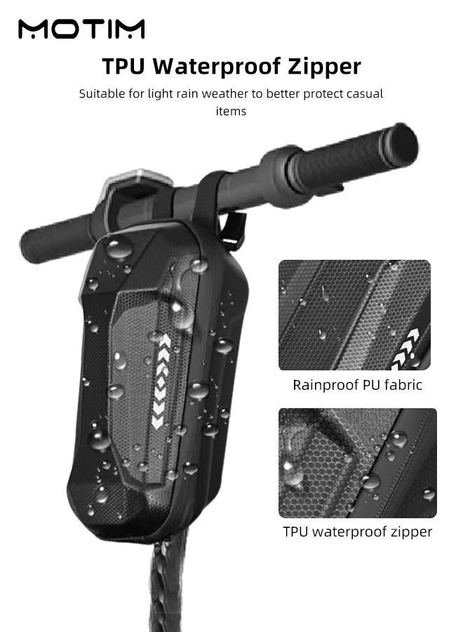 Motim Universal Electric Scooter Bag Bike Bag, Waterproof EVA Handlebar Bag Front Frame Hanging Bag Storage Pouch for Electric Scooter/Bike/Motorcycle, 2L Cycling Bag for Mobile Phones, Glasses, Headphones - Image 5