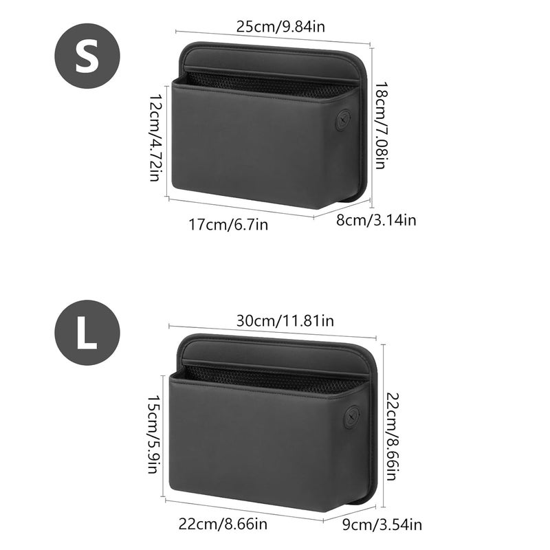 Leather Automotive Trash Can Bin with Leakproof and Easy Features for Car Cabin Organization Quick Install Leather Car Trash Can Featuring Leakproof Design Storage Box Large Capacity and - Image 4