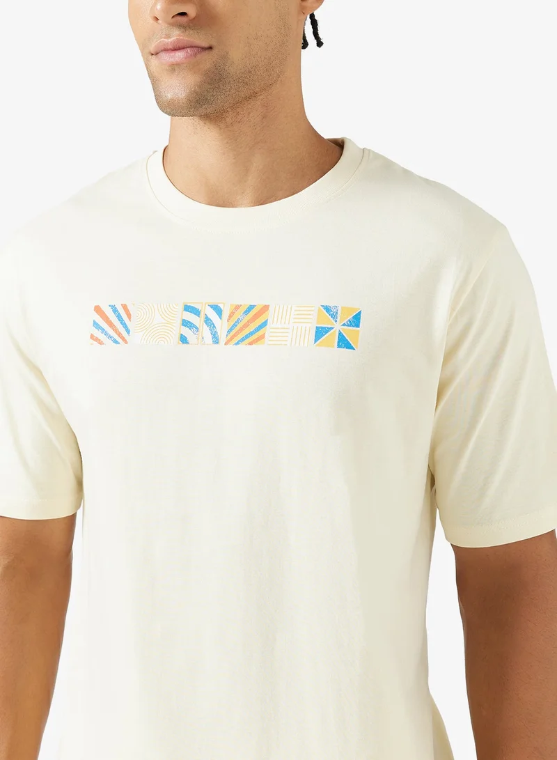 Seventy Five Graphic Print Regular Fit T-Shirt