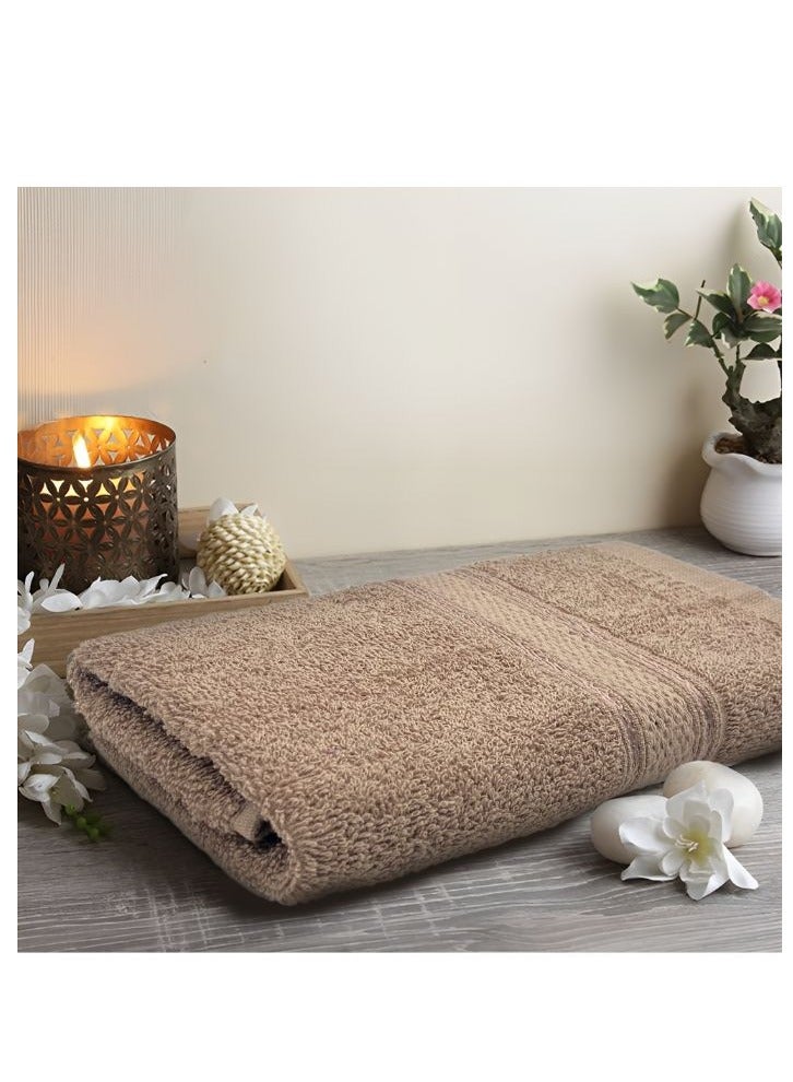 BYFT Daffodil (Light Beige) Premium Kids Towel (60x110 Cm-Set of 1) 100% Cotton, Highly Absorbent and Quick dry, Hotel and Spa Quality Bath linen with Stripe Diamond Dobby-500 Gsm
