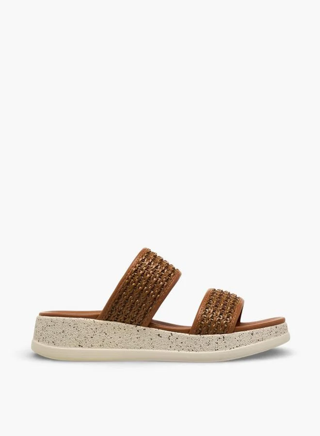 Flora Bella By Shoexpress TAN Flora Bella Women Slip-On Sandals for Women | Best Price UAE