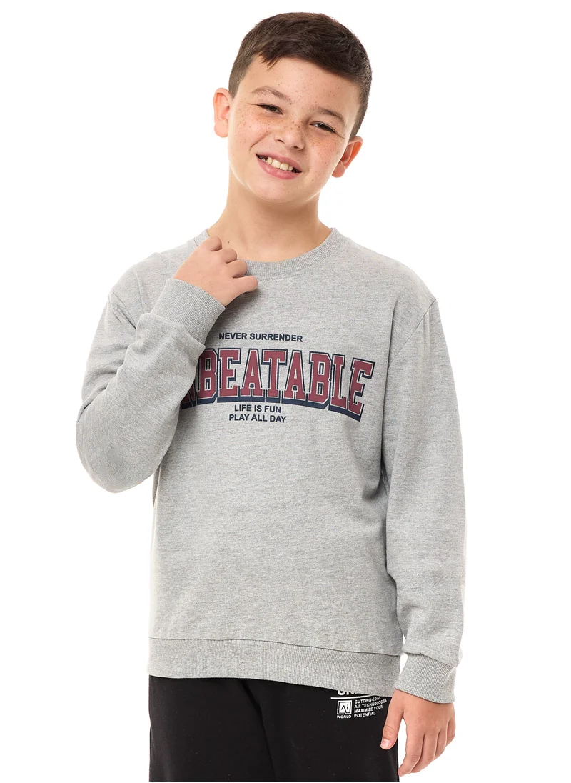 victor and jane Boys' Sweatshirt  (8-14yrs) Grey