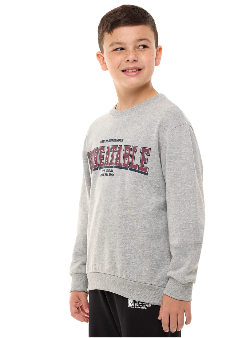 victor and jane Boys' Sweatshirt  (8-14yrs) Grey