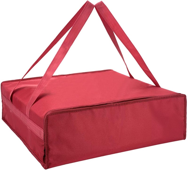 Yalin XXXL Large Insulated Cooler Bag, Styrofoam Cooler of Keep Food Hot or Cold, Reusable Double Zipper Food Delivery Bag for Grocery Shopping, 23" W x 15" H x 14" D (Red, 20" W x 20" D x 6" H) - Image 1