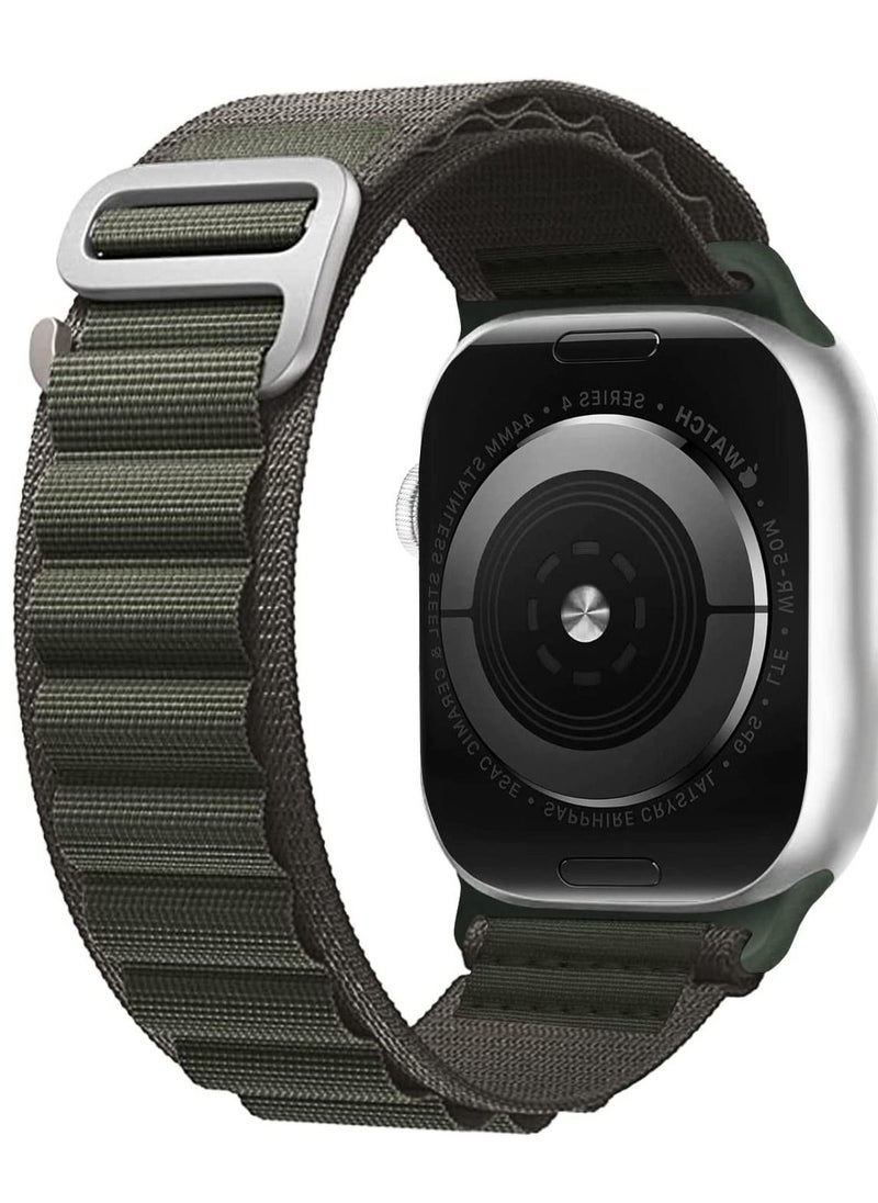 ELTRAZONE - for Apple Watch Band Ultra Strap 42mm 44mm 45mm 49mm Alpine Loop Nylon Replacement Bands with Adjustable Sport Titanium G-hook Braided Straps for iWatch Ultra Series 8 7 SE 6 5 4 3 2 1 - Image 1
