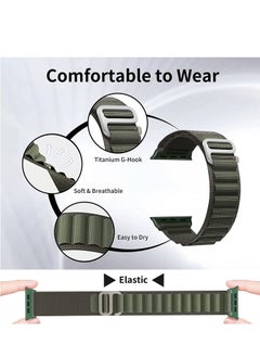 ELTRAZONE for Apple Watch Band Ultra Strap 42mm 44mm 45mm 49mm Alpine Loop Nylon Replacement Bands with Adjustable Sport Titanium G-hook Braided Straps for iWatch Ultra Series 8 7 SE 6 5 4 3 2 1  - Image 4