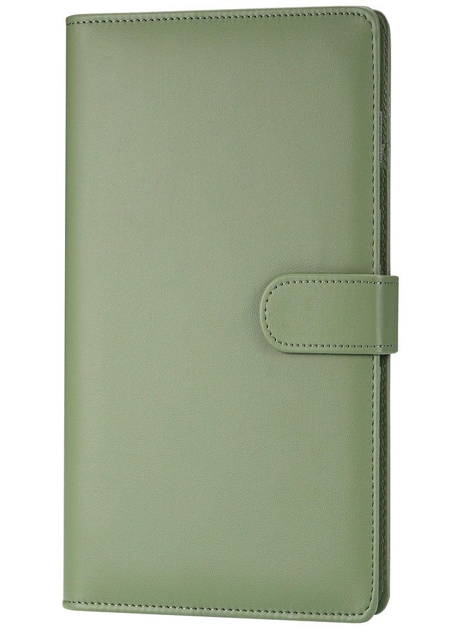 JIANTA A5 PU Leather Ring Binder, Refillable 6 Ring Cover for A5 Filler Paper, Budget Binder Notebook Binder Pockets for Travel, Work (Inner Paper Not Included) (Green) - Image 1