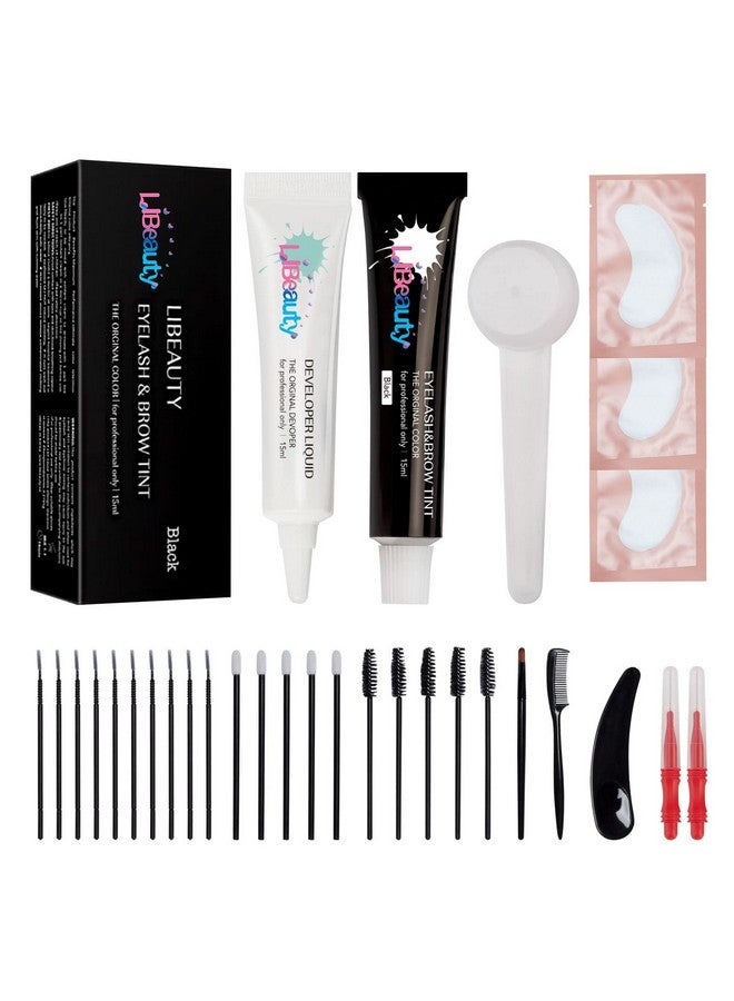 Libeauty Lash Color Kit Black Eyelash Color Volumizing Eyebrow Hair Coloring Kit DIY Use At Salon Or Home Natural Eyelash Treatment - Image 1