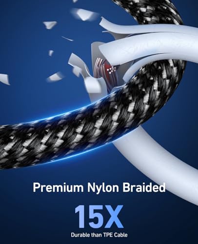 Dasku Lightning Cable 3ft 3Pack [Apple MFi Certified] Nylon Braided iPhone Charger Cable Heavy Duty Charging cord Compatible with iPhone 14/13/12/11/Pro Max/X/Xs Max/Xr /8 Plus/ 7 Plus/ 6 Plus/iPad Mini/Air - Image 5