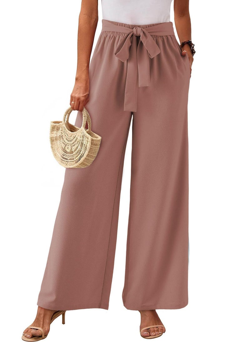 Independent Site 2023 Popular Women'S High-Waisted Wide-Leg Pants Casual Loose Pure Color Long Work Clothing - Image 1