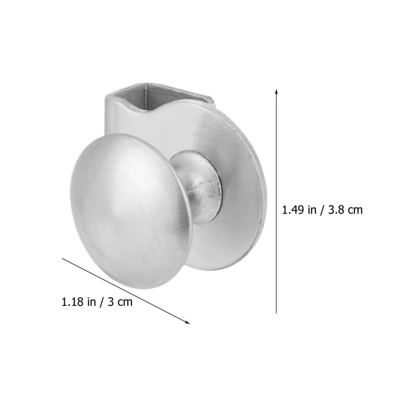 2pcs Glass Door Handles Brushed Steel Cabinet Pulls for Kitchen Cabinet Showcase Doors - Image 3