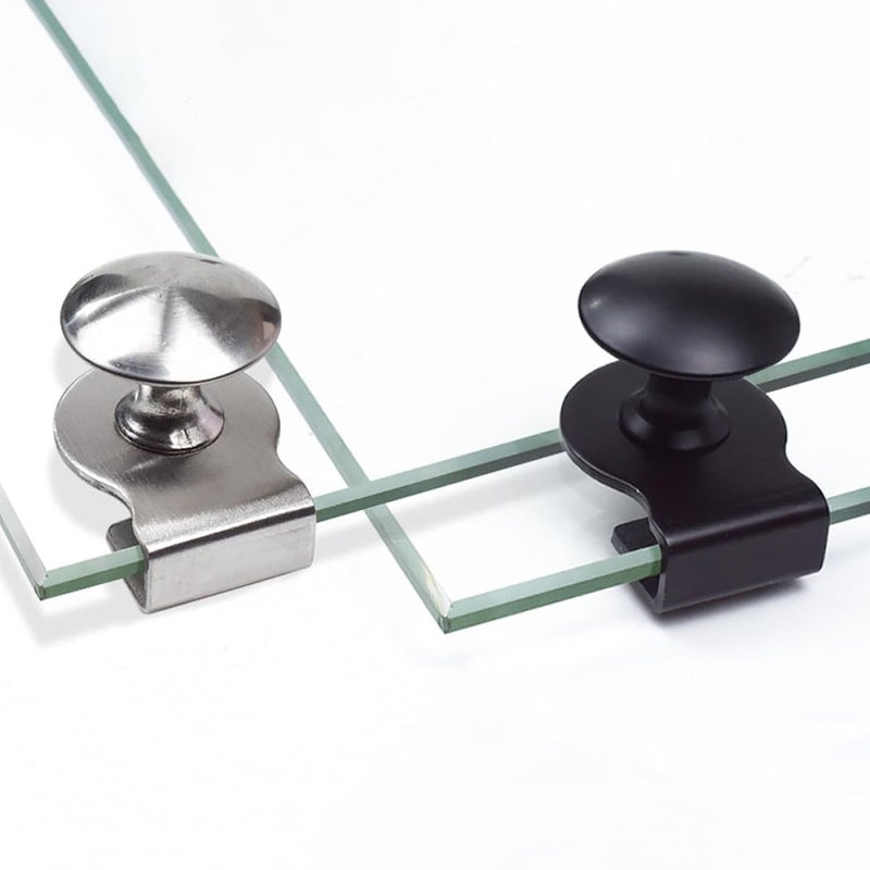 2pcs Glass Door Handles Brushed Steel Cabinet Pulls for Kitchen Cabinet Showcase Doors - Image 5