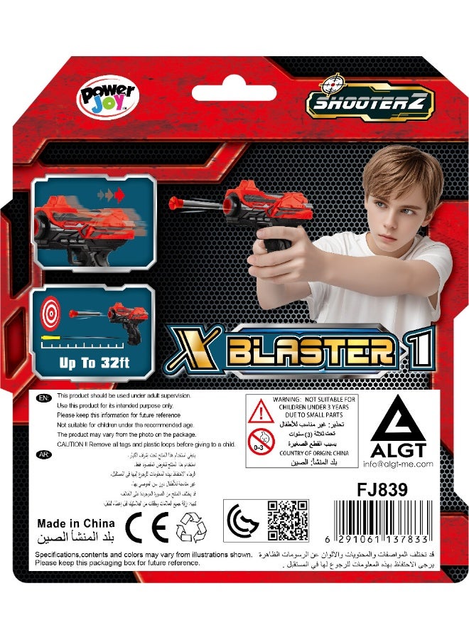 Power Joy Shooterz X Blaster 1 with 6 Foam Bullets | Action Games | Interactive Game | Toy Blaster | Toy Gun Can shoot over 32 feet! | Gift for Kids and Adults - Image 3