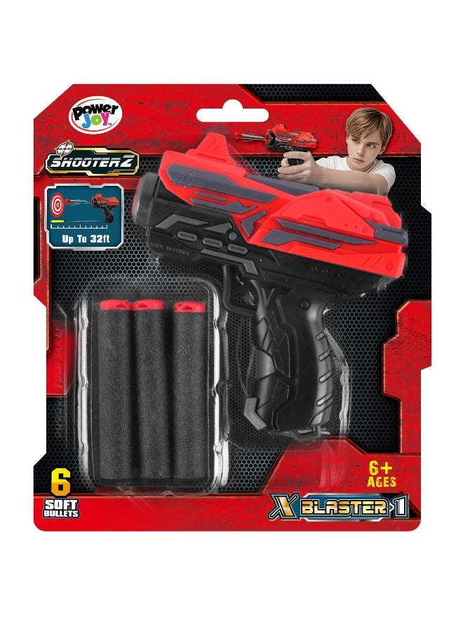 Power Joy Shooterz X Blaster 1 with 6 Foam Bullets | Action Games | Interactive Game | Toy Blaster | Toy Gun Can shoot over 32 feet! | Gift for Kids and Adults - Image 4