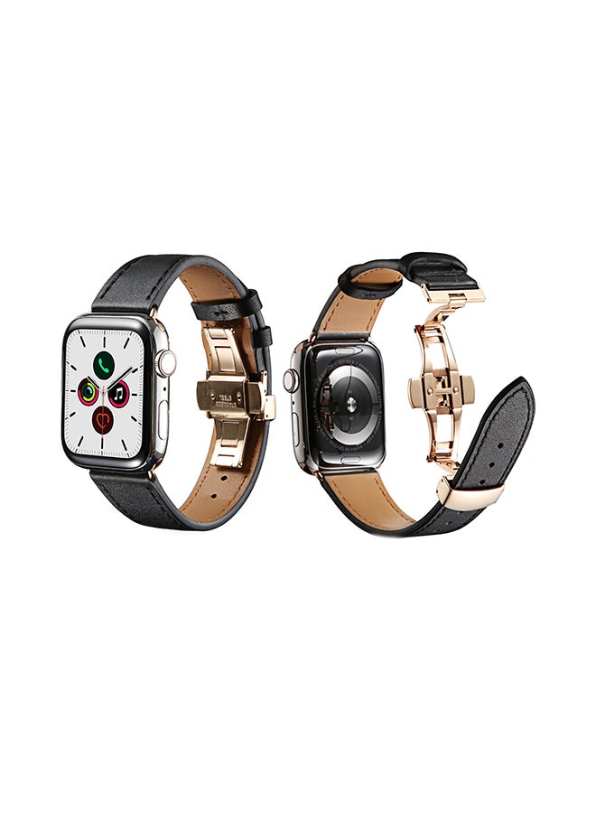 Perfii Stylish Band For Apple Watch Series 5/4/3/2/1 Black - Image 2