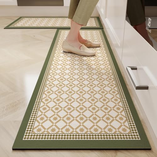 Proxin Kitchen Mats for Floor Anti Slip, 2 Pcs Kitchen Mats, Waterproof Memory Foam Kitchen Rugs, Waterproof Standing Runner for Bathroom - Image 1
