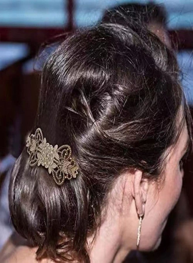 esowemsn 3PCS Vintage Hair Barrettes Alloy Copper Hair Clips Retro French Flower Hair Pins Hair DIY Decoration Accessories for Girls Women - Image 2