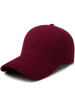 Hat manufacturer Mao Qing solid color light body peaked cap advertising cap sun hat mens and womens multi-color casual baseball cap sun protection Wine red