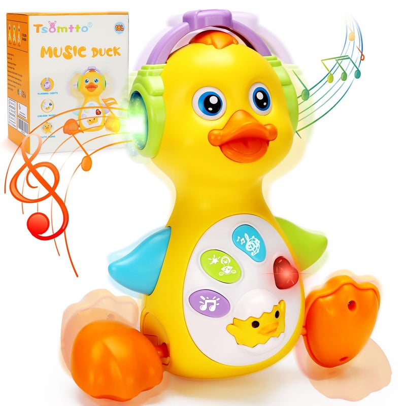 Tsomtto Baby Musical Light Up Duck Toy Baby Toys 036912 Months Dancing Crawling Tummy Time Toys Newborn Infant Learning Toy Gifts for 0 3 4 5 6 7 8 Month Old Baby Boys Girls - Image 4