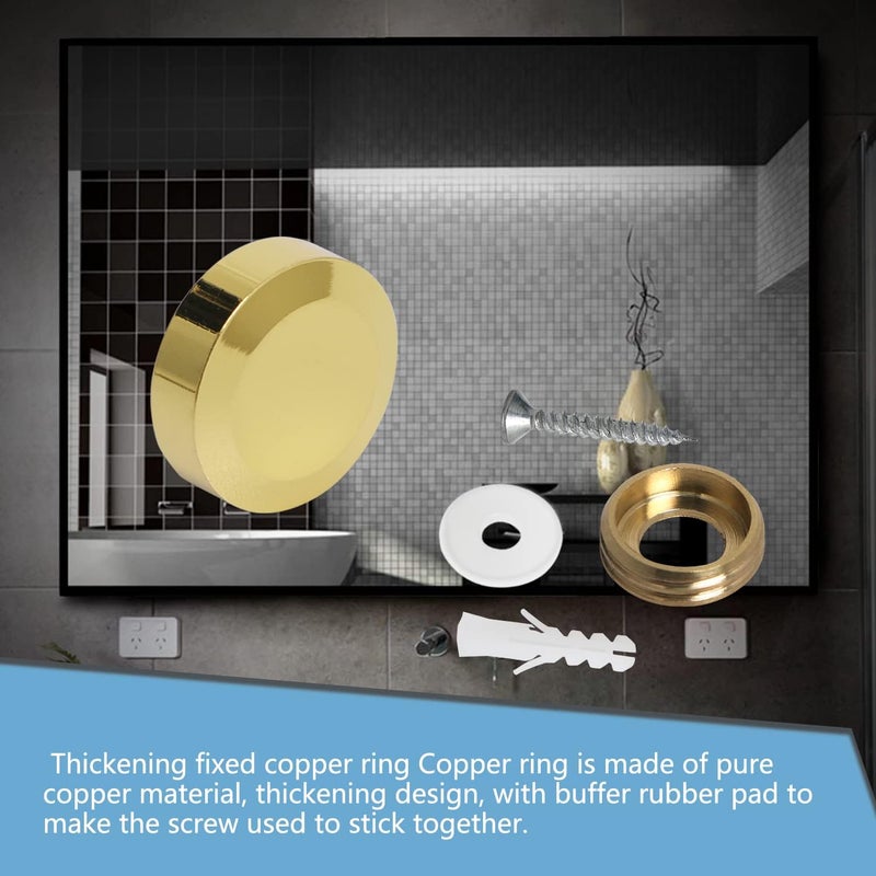 Aopin Mirror Screw Cap, Decorative Screws Cover Fasteners for Sign/Advertising Hardware Nails/Construction, Polished Shiny Gold, Round Bevel Edge, 16mm, 2Pcs - Image 4