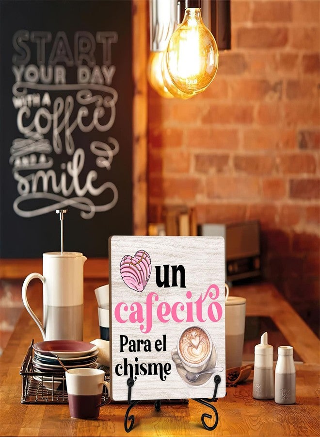 ukebobo Stylish Cafe Station Decor, Coffee Bar Sign, Pink Signs for Station, Gifts for Coffee Lovers, Rustic Farmhouse Home Office Kitchen Decoration Bar Favor and Accessories 5 x 5 Inches-105 - Image 5