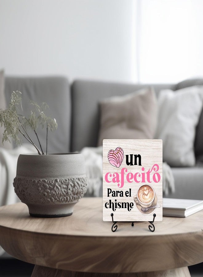 ukebobo Stylish Cafe Station Decor, Coffee Bar Sign, Pink Signs for Station, Gifts for Coffee Lovers, Rustic Farmhouse Home Office Kitchen Decoration Bar Favor and Accessories 5 x 5 Inches-105 - Image 3