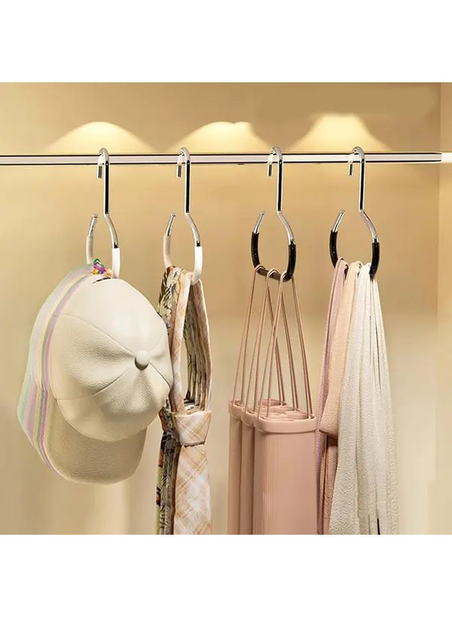 Black Heavy Duty Metal Hat Organizer 2 Pack Wall Door Mount Hooks For Hats Scarves Belts - Image 2