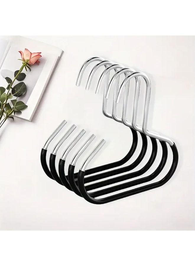 Black Heavy Duty Metal Hat Organizer 2 Pack Wall Door Mount Hooks For Hats Scarves Belts - Image 1