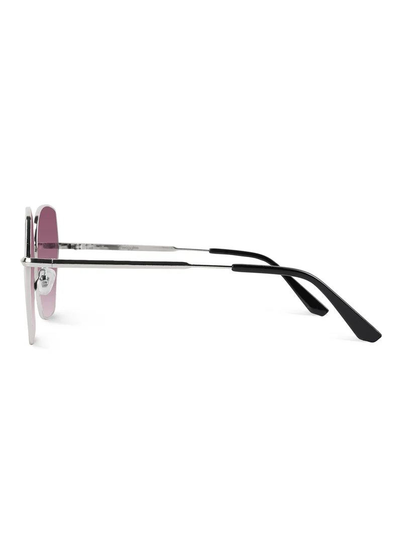 Woggles Latest & Stylish UV Protected Purple Hexagonal Sunglasses for Women