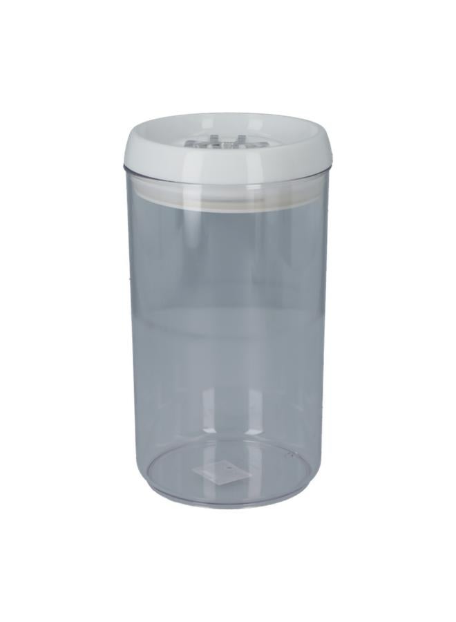 Felli Flip-Tite Cylindrical Food Storage Container Clear and White 67oz - Image 1