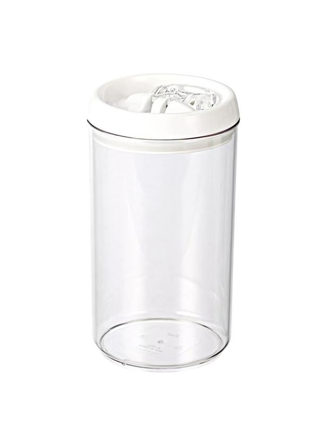 Felli Flip-Tite Cylindrical Food Storage Container Clear and White 67oz - Image 2